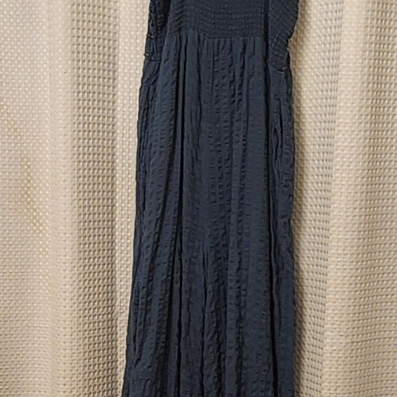 Free People Indigo Textured Jumpsuit Excellent Condition Large - Picture 3 of 8